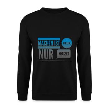 Inspiration Motivation Sprüche Positiv Geschenk 8 - Unisex Pullover - Schwarz - Vorne - Alina (178cm) & Michal (187cm)