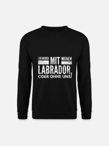 Labrador Hunde Haustier Pfote Hundeliebe Geschenk - Unisex Pullover - Schwarz