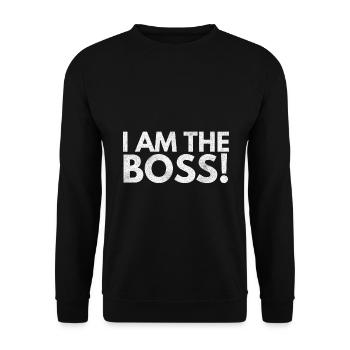 Je suis le patron Funny Sayings Mom Dad Gift - Sweat-shirt Unisexe - noir - Devant - Alina (178cm) & Michal (187cm)