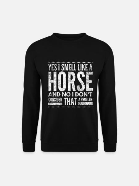 Reiten Reiter Geschenk Pferd Pony Pferde Dressur - Unisex Pullover - Schwarz