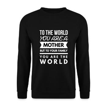 Mutter Spruch Muttertag Mama Mummy Geschenk Zitat - Unisex Pullover - Schwarz - Vorne - Alina (178cm) & Michal (187cm)