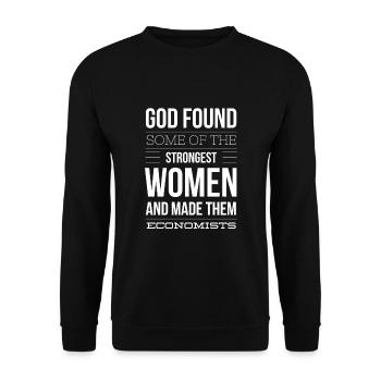 Economics Occupations Economist Finance Gift G - Unisex Sweatshirt - black - Front - Alina (178cm) & Michal (187cm)