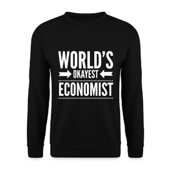 Economics Occupations Economist Finance Gift K - Unisex Sweatshirt - black - Front - Alina (178cm) & Michal (187cm)