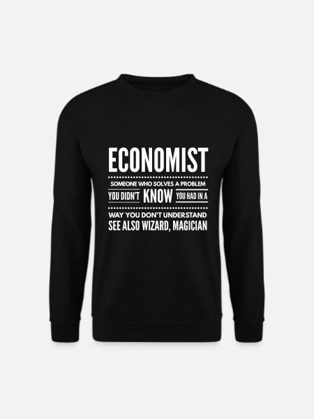 Wirtschaft Berufe Volkswirt Finanzen Geschenk B - Unisex Pullover - Schwarz