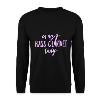 Bassklarinette Klarinette Musiker Jazz Geschenk 11 - Unisex Pullover - Schwarz - Vorne - Alina (178cm) & Michal (187cm)