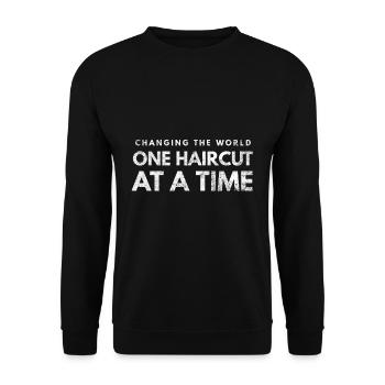 Hairdresser Haircut - Unisex Sweatshirt - black - Front - Alina (178cm) & Michal (187cm)