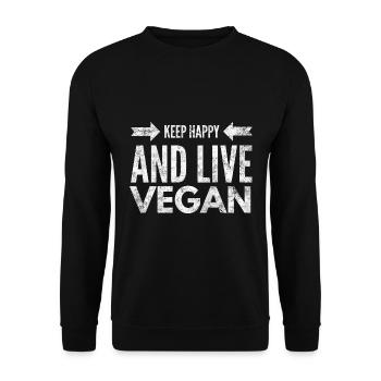 Vegan Vegan Vegan Vegan Gift 12th - Sweat-shirt Unisexe - noir - Devant - Alina (178cm) & Michal (187cm)