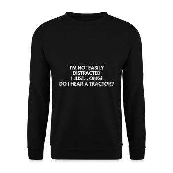 Tractor Agriculture Farmer Farmer Gift 12 - Unisex Sweatshirt - black - Front - Alina (178cm) & Michal (187cm)