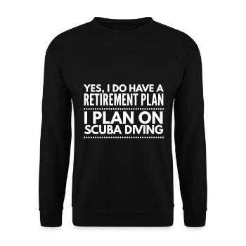 Scuba Diver Sea Snorkeling Scuba Gift 7th - Unisex Sweatshirt - black - Front - Alina (178cm) & Michal (187cm)
