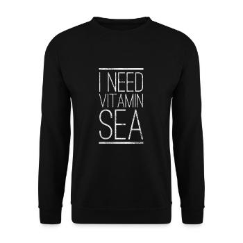 Sea vacation north sea water beach gift 11 - Unisex Sweatshirt - black - Front - Alina (178cm) & Michal (187cm)
