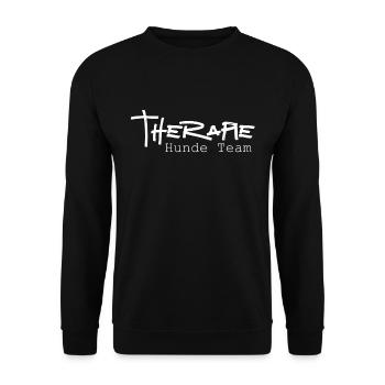 TherapieHundWeiss - Unisex Pullover - Schwarz - Vorne - Alina (178cm) & Michal (187cm)