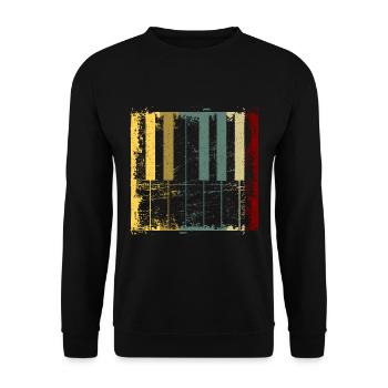 piano - Sweat-shirt Unisexe - noir - Devant - Alina (178cm) & Michal (187cm)