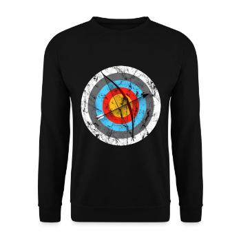 Archery Target Archer Gift - Unisex Sweatshirt - black - Front - Alina (178cm) & Michal (187cm)