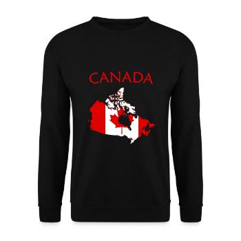 canada de la collection "pays" - Sweat-shirt Unisexe - noir - Devant - Alina (178cm) & Michal (187cm)