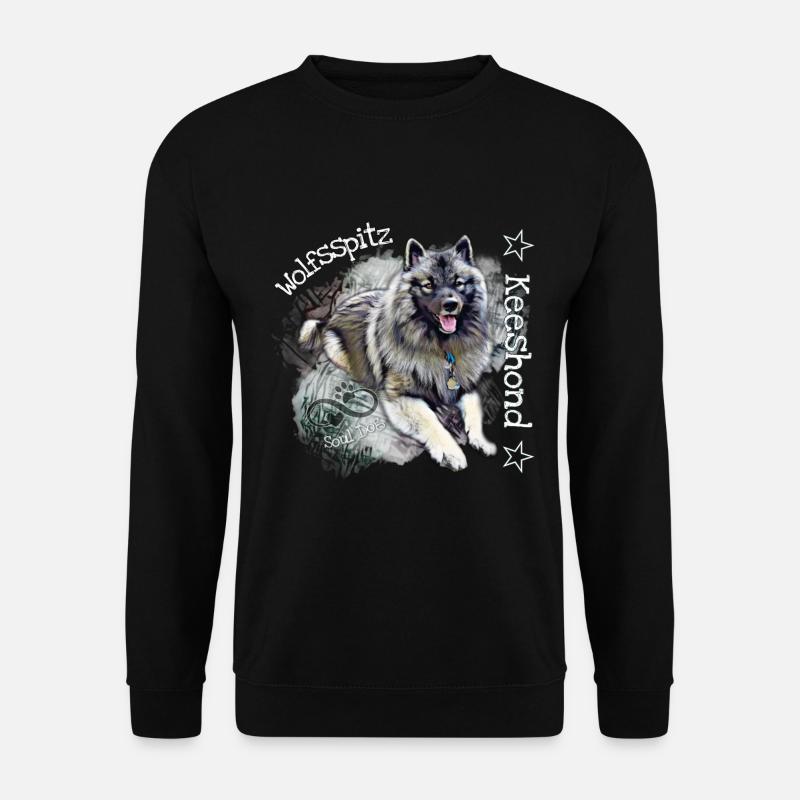 Wolfsspitz Shirt Accessoires - Keeshond Seelenhund - Unisex Pullover - Schwarz