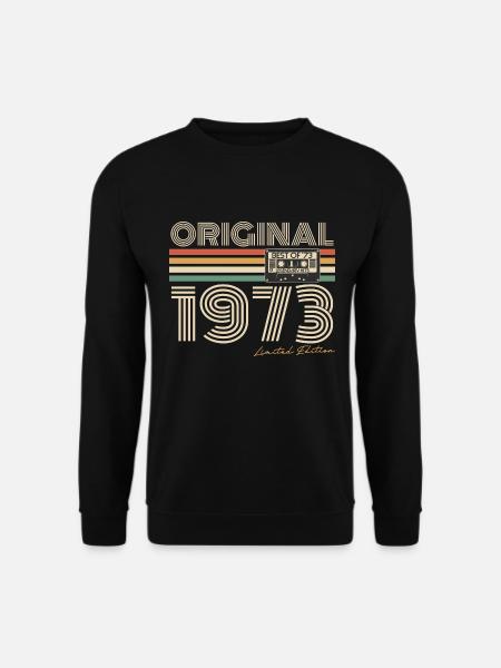 Original 1973 Jahrgang Vintage Geburtstag Retro - Unisex Pullover - Schwarz
