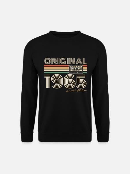 Original 1965 Jahrgang Vintage Geburtstag Retro - Unisex Pullover - Schwarz