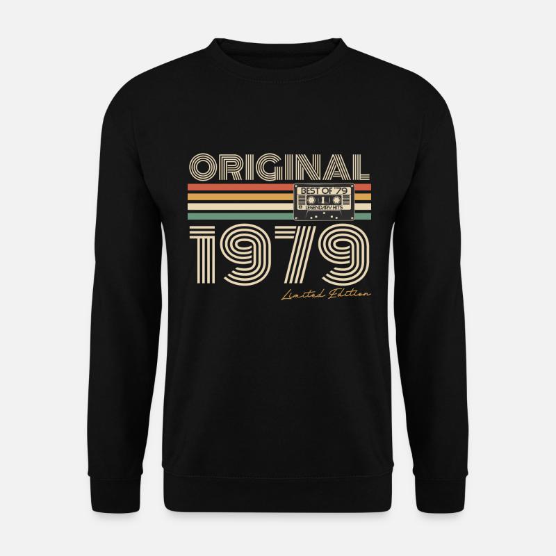 Original 1979 Jahrgang Vintage Geburtstag Retro - Unisex Pullover - Schwarz