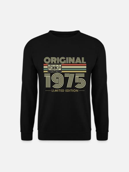 Original 1975 Jahrgang Vintage Geburtstag Retro - Unisex Pullover - Schwarz