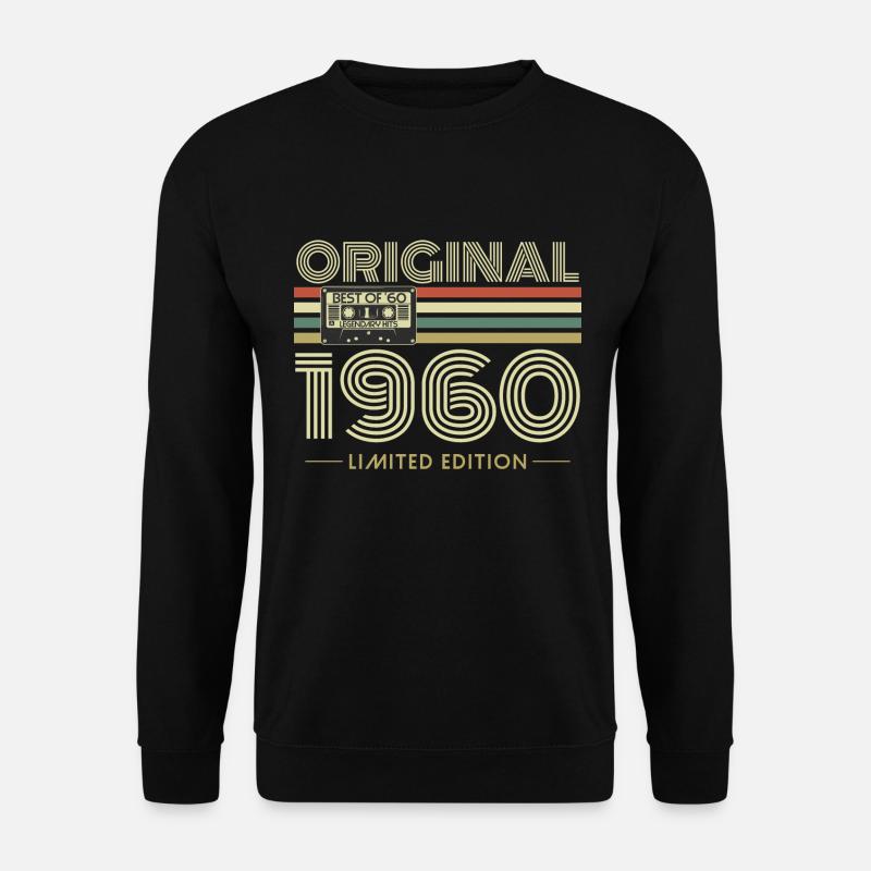 Original 1960 Jahrgang Vintage Geburtstag Retro - Unisex Pullover - Schwarz
