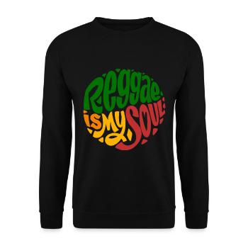Reggae is my Soul - Unisex Pullover - Schwarz - Vorne - Alina (178cm) & Michal (187cm)