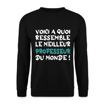 Le meilleur professeur - Sweat-shirt Unisexe - noir - Devant - Alina (178cm) & Michal (187cm)