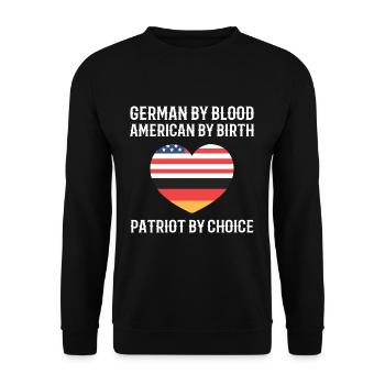 Américain Allemand - Sweat-shirt Unisexe - noir - Devant - Alina (178cm) & Michal (187cm)