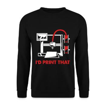 3D Druck Drucken Prototyp - Unisex Pullover - Schwarz - Vorne - Alina (178cm) & Michal (187cm)