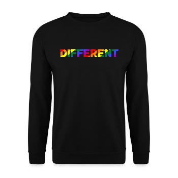 Different Regenbogen Pride - Unisex Pullover - Schwarz - Vorne - Alina (178cm) & Michal (187cm)