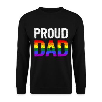 Proud Dad - Unisex Pullover - Schwarz - Vorne - Alina (178cm) & Michal (187cm)