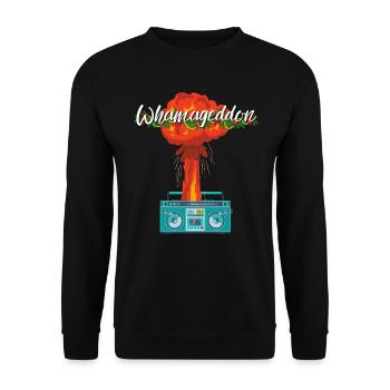 Whamageddon Ohrwurm Musik Radio Humor Spaß - Unisex Pullover - Schwarz - Vorne - Alina (178cm) & Michal (187cm)