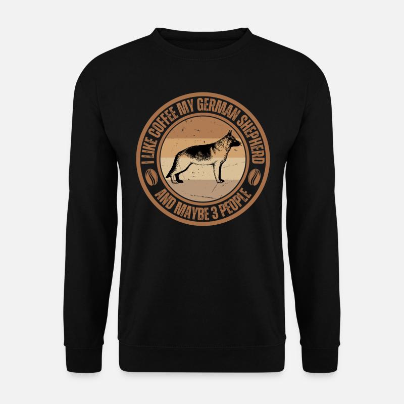 German Shepherd Coffee Dog Cafe - Unisex Sweatshirt - black