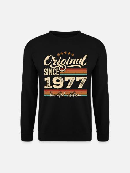 Original 1977 Jahrgang - 1977 Geburtstagsgeschenk - Unisex Pullover - Schwarz