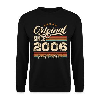 Original 2006 Vintage - Cadeau D’anniversaire 2006 - Sweat-shirt Unisexe - noir - Devant - Alina (178cm) & Michal (187cm)