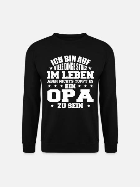 ich bin stolz wie ein Opa - Unisex Pullover - Schwarz
