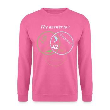 Les 42 réponses à la vie, à l’univers, à tout, à la science - Sweat-shirt Unisexe - rose - Devant