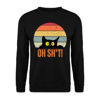 Shocking Cat - Unisex Sweatshirt - black - Front - Alina (178cm) & Michal (187cm)