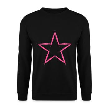 Star Design Icon Pink Pink - Unisex Sweatshirt - black - Front - Alina (178cm) & Michal (187cm)