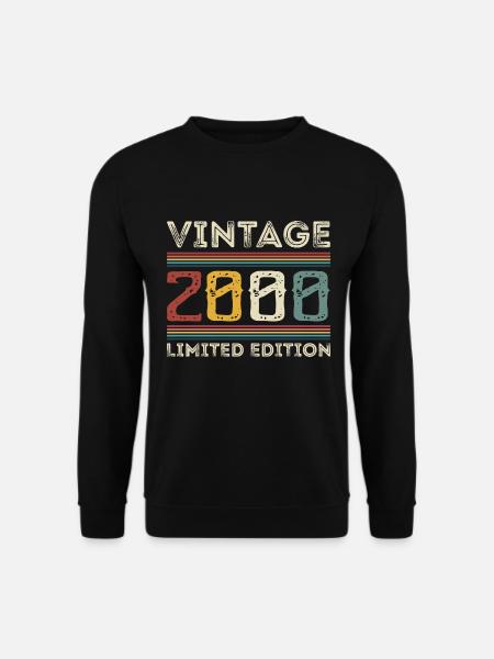 Jahrgang 2000 Vintage Retro Geburtstag Geschenk - Unisex Pullover - Schwarz