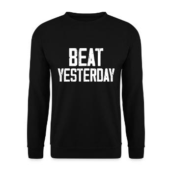 Beat Yesterday - Unisex Sweatshirt - black - Front - Alina (178cm) & Michal (187cm)