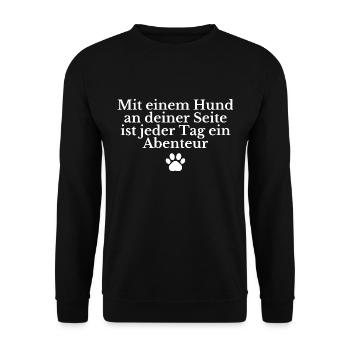 Dicton de chien - Sweat-shirt Unisexe - noir - Devant - Alina (178cm) & Michal (187cm)