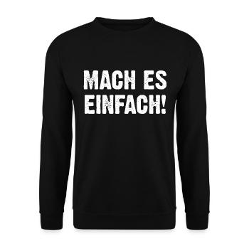 Mach Es Einfach! - Unisex Pullover - Schwarz - Vorne - Alina (178cm) & Michal (187cm)