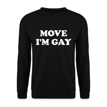 Déplacer Je suis gay - Sweat-shirt Unisexe - noir - Devant - Alina (178cm) & Michal (187cm)