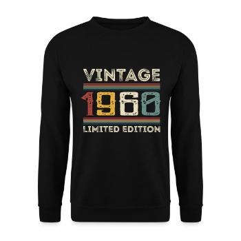 Vintage des années 1960 Vintage rétro cadeau d’anniversaire - Sweat-shirt Unisexe - noir - Devant - Alina (178cm) & Michal (187cm)