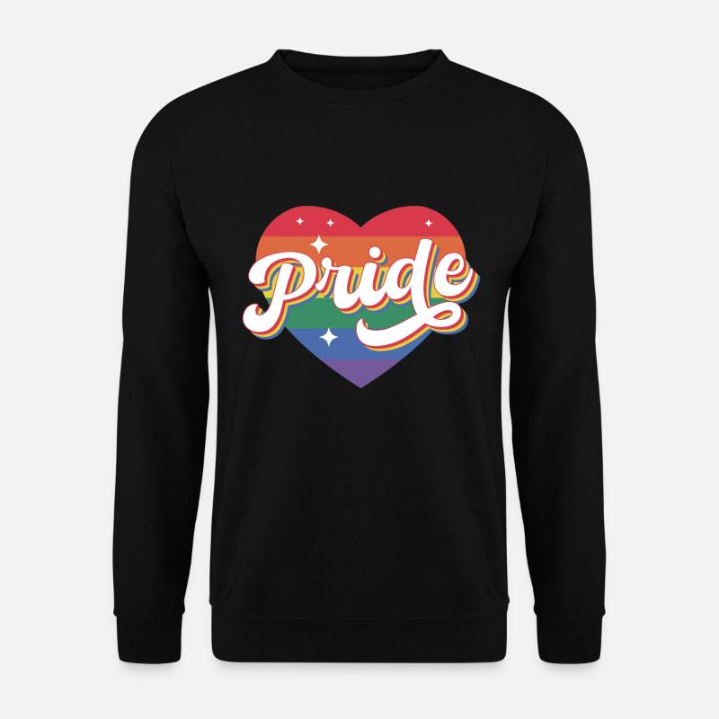 Pride Rainbow Heart - Unisex Sweatshirt - black