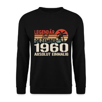 Legendär Seit Dezember 1960 Absolut Einmalig 1960 - Unisex Pullover - Schwarz - Vorne - Alina (178cm) & Michal (187cm)