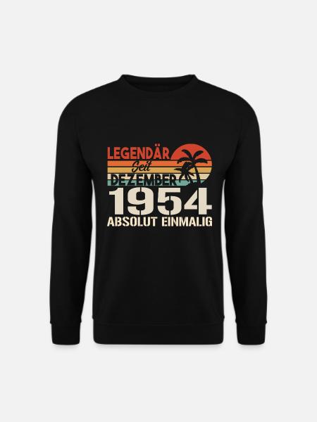 Legendär Seit Dezember 1954 Absolut Einmalig 1954 - Unisex Pullover - Schwarz