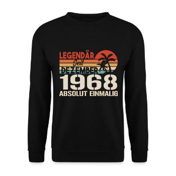 Legendär Seit Dezember 1968 Absolut Einmalig 1968 - Unisex Pullover - Schwarz - Vorne - Alina (178cm) & Michal (187cm)