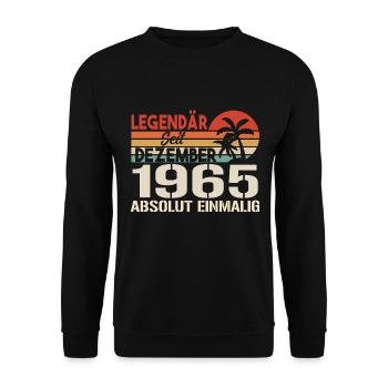 Legendär Seit Dezember 1965 Absolut Einmalig 1965 - Unisex Pullover - Schwarz - Vorne - Alina (178cm) & Michal (187cm)