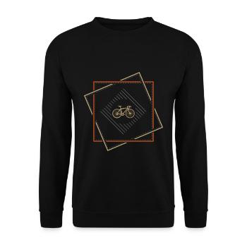 Rennrad Square - Premium Shirt - Unisex Pullover - Schwarz - Vorne - Alina (178cm) & Michal (187cm)